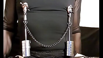 Estim crossdresser, peehole stretch, cbt ball stretching, urethral stretching, cbt cock sounding