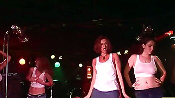 Booty dance nudes video, college club girl, booty dance tease, public nude dance, big boobs dance party