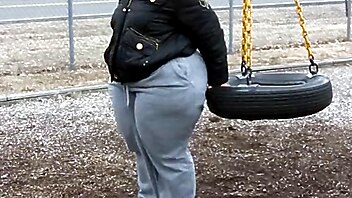 T in the park, bbw ssbbw outdoor, ssbbw outdoor, chubby ass, public ssbbw