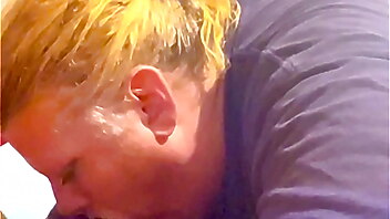 Sucking black cock blowjob, sensual blowjob cum, blonde and black homemade, homemade black cock suck, drink sperm homemade